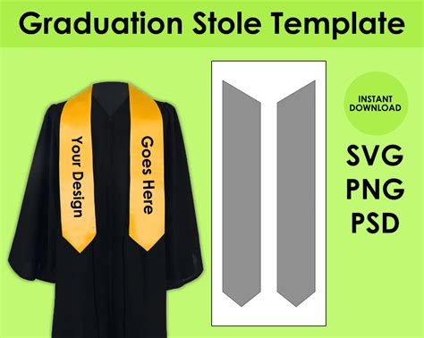 stole design template|collegewear stole template.